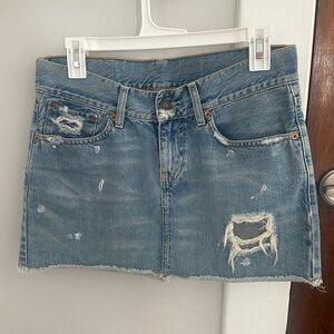 Levi’s Distressed Denim Mini Skirt
